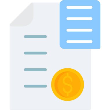 banknot simgesi, basit vektör illüstrasyonu