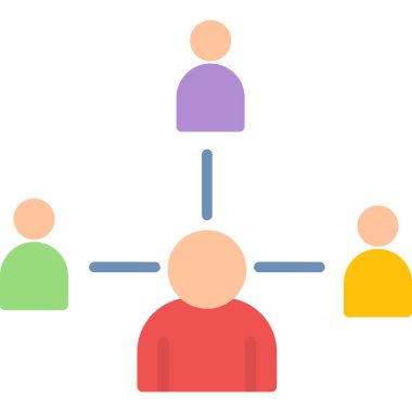 insanlar düz vektör simgesi.