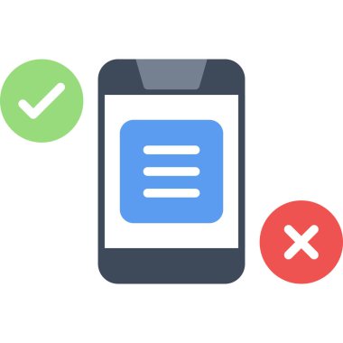 mobil ve kontrol listesi simgesi.