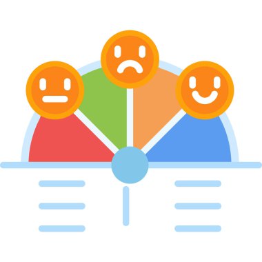 Müşteri memnuniyeti ikonu vektörü. düz renk illüstrasyonu