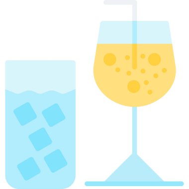 içecek buz simgesi - taslak biçiminde