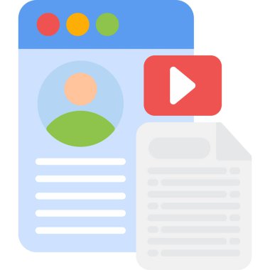 video simgesi vektör illüstrasyonu