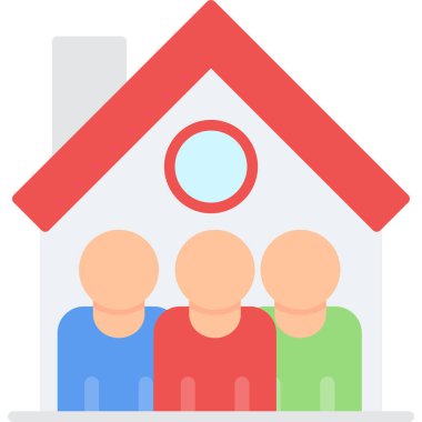 Shelter Vektör İllüstrasyonu, Basit Simge