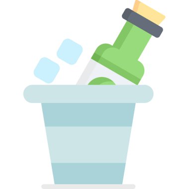 düz dizayn dondurma vektör illüstrasyonu