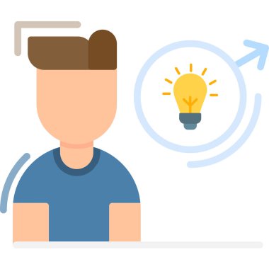 Düz Fikir Simgesi Tasarımı