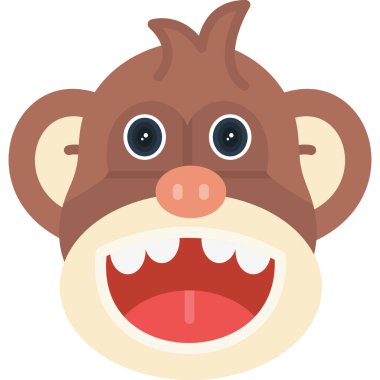 maymun yüz ifadesi simgesi
