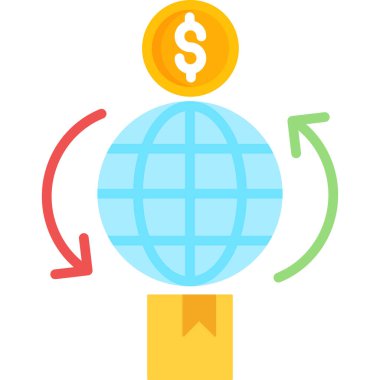 küresel dolar küresel simgesi