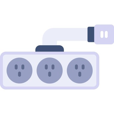 güç soketi simgesi, vektör çizim