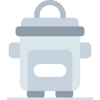 Yemek pişirme ikonu düz stil