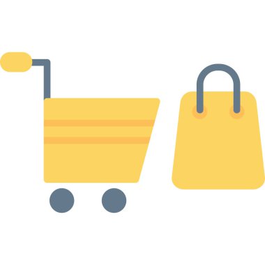 Alışveriş sepeti vektör simgesi