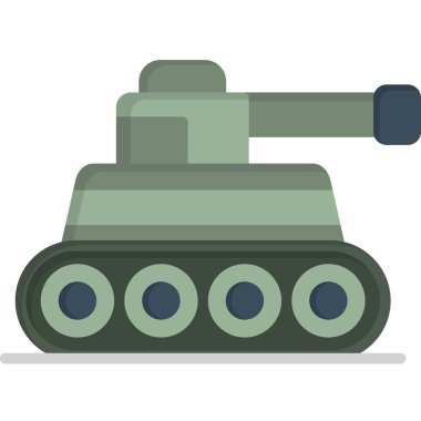 Modern askeri tank ikonu. askeri tankın düz tasarımı