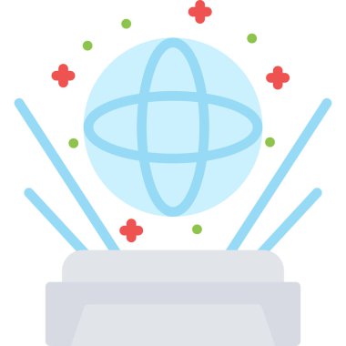 Dünya uydu ikonu. Web için küresel uydu vektör simgelerinin basit çizimi