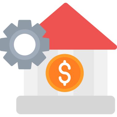 ev düz vektör simgesi