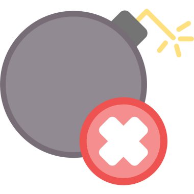 bomba vektörü düz renk simgesi