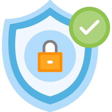 Güvenlik kalkan kutsal kişilerin resmi. Vektör çizim