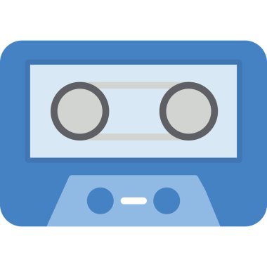 ses teybi teyp simgesi düz biçimli