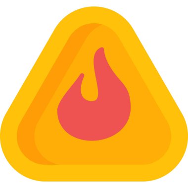 Ateş alevi. Web simgesi basit illüstrasyon