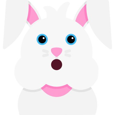 Tavşan çizgi filmi. Tavşan ikonu. Hayvan tasarımı. vektör illüstrasyonu