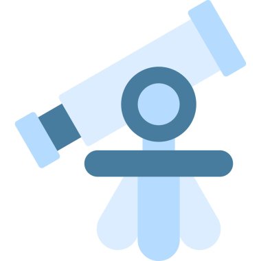 Teleskop. Web simgesi basit illüstrasyon