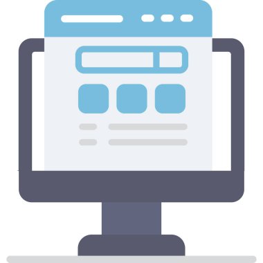 Web tarayıcı simgesi, basit tasarım vektör çizimi