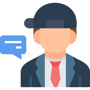 İşadamı Düz Vektör Simgesi