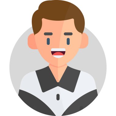 avatar erkek kişi simgesi düz stil