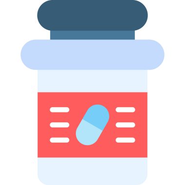 Tıp şişe simge vektör çizim