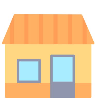 ev düz vektör simgesi