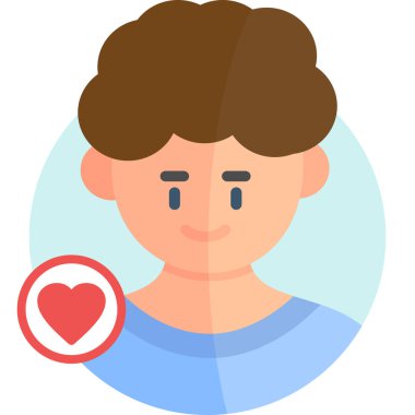 Man heart vektör illüstrasyonu