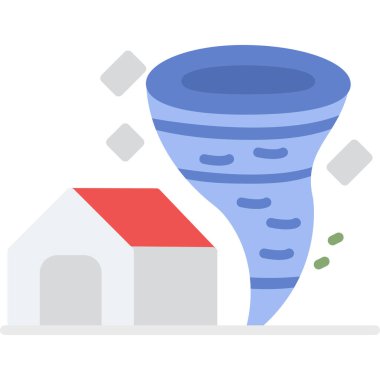 yağmur damlaları ve kürek vektör tasarımı olan ev