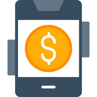 Bankacılık para simgesi düz stil