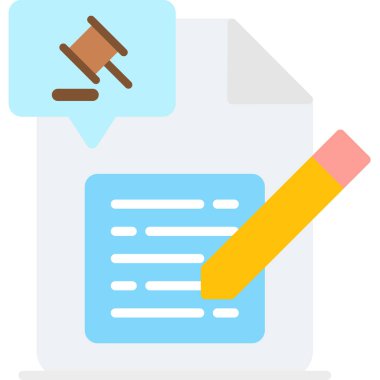 Hukuk ve adalet düz vektör simgesi.