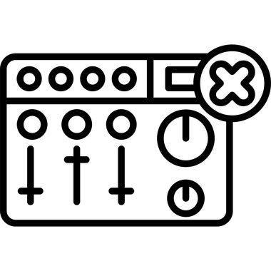 Hesap makinesi simgesi, basit ana hatlı vektör çizimi
