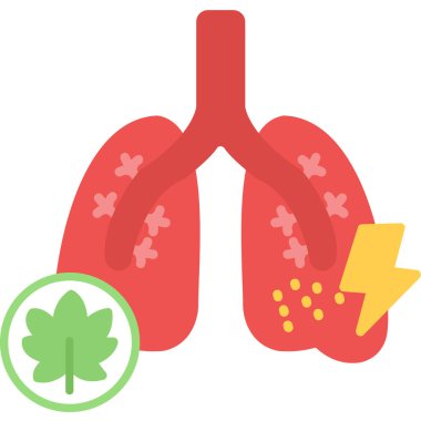 Ciğerler. Web simgesi basit illüstrasyon