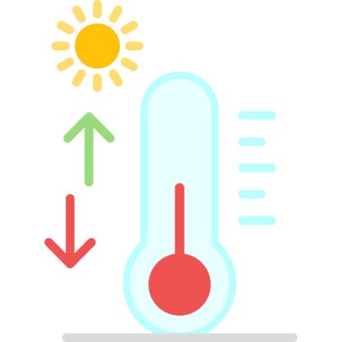 sıcaklık simgesi vektör illüstrasyonu