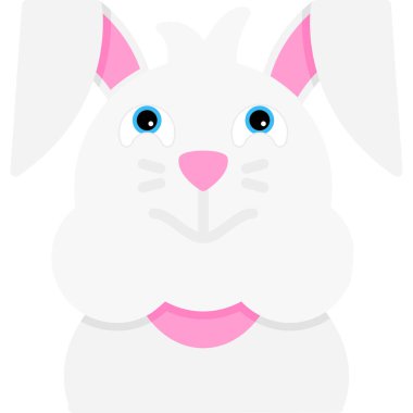 Pembe gözlü Paskalya tavşanı, vektör çizimi