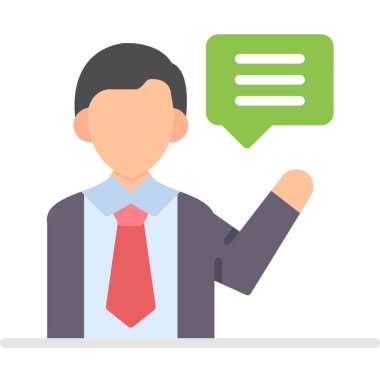 insan iletişiminin düz simgesi