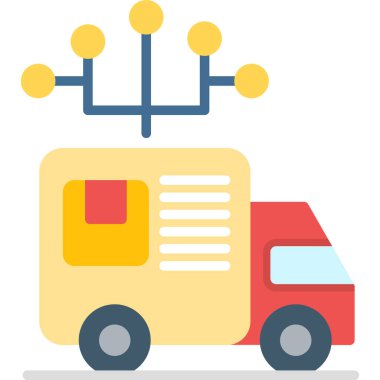 Teslimat. Web simgesi basit illüstrasyon