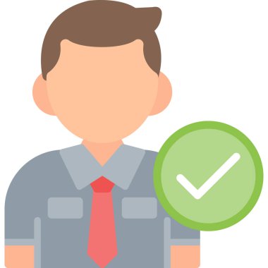 İşadamı çalışan simgesi düz stil