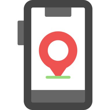 gps konum haritası simgesi düz biçimli