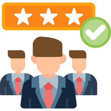 müşteri hizmet düz simgesi