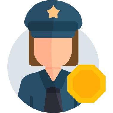 polis simgesi vektör illüstrasyonu