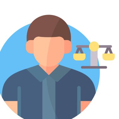 Yargıç simge vektör çizim