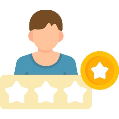 Müşteri derecelendirme düz simgesi tasarımı