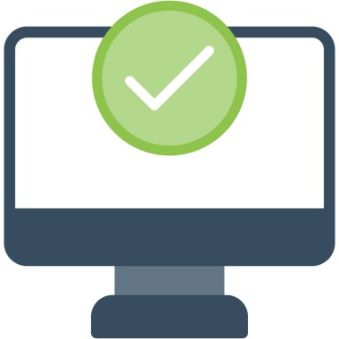 arkaplanda izole edilmiş simgeyi kontrol et, vektör illüstrasyonu