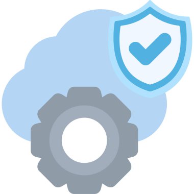 düz biçimli bulut kontrol veri simgesi