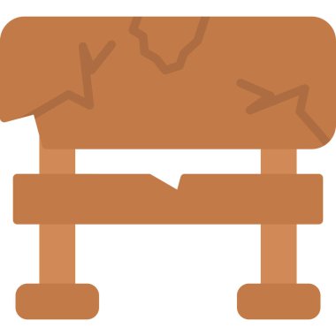 Sandalye. Web simgesi basit illüstrasyon