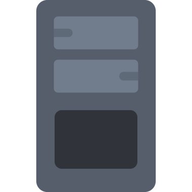 veri depolama düz simgesi, vektör