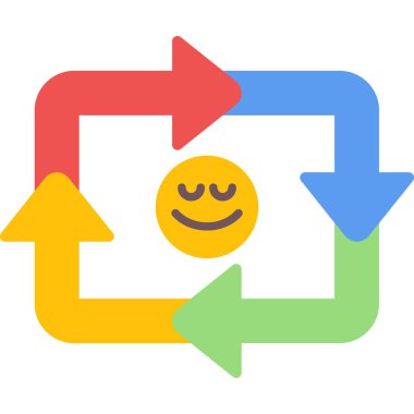 iş ve ofis düz vektör simgesi,