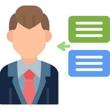 iş yönetimi düz vektör simgesi